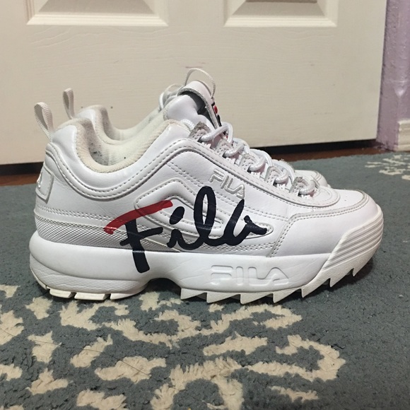 White Fila Disruptor II’s - Picture 4 of 6